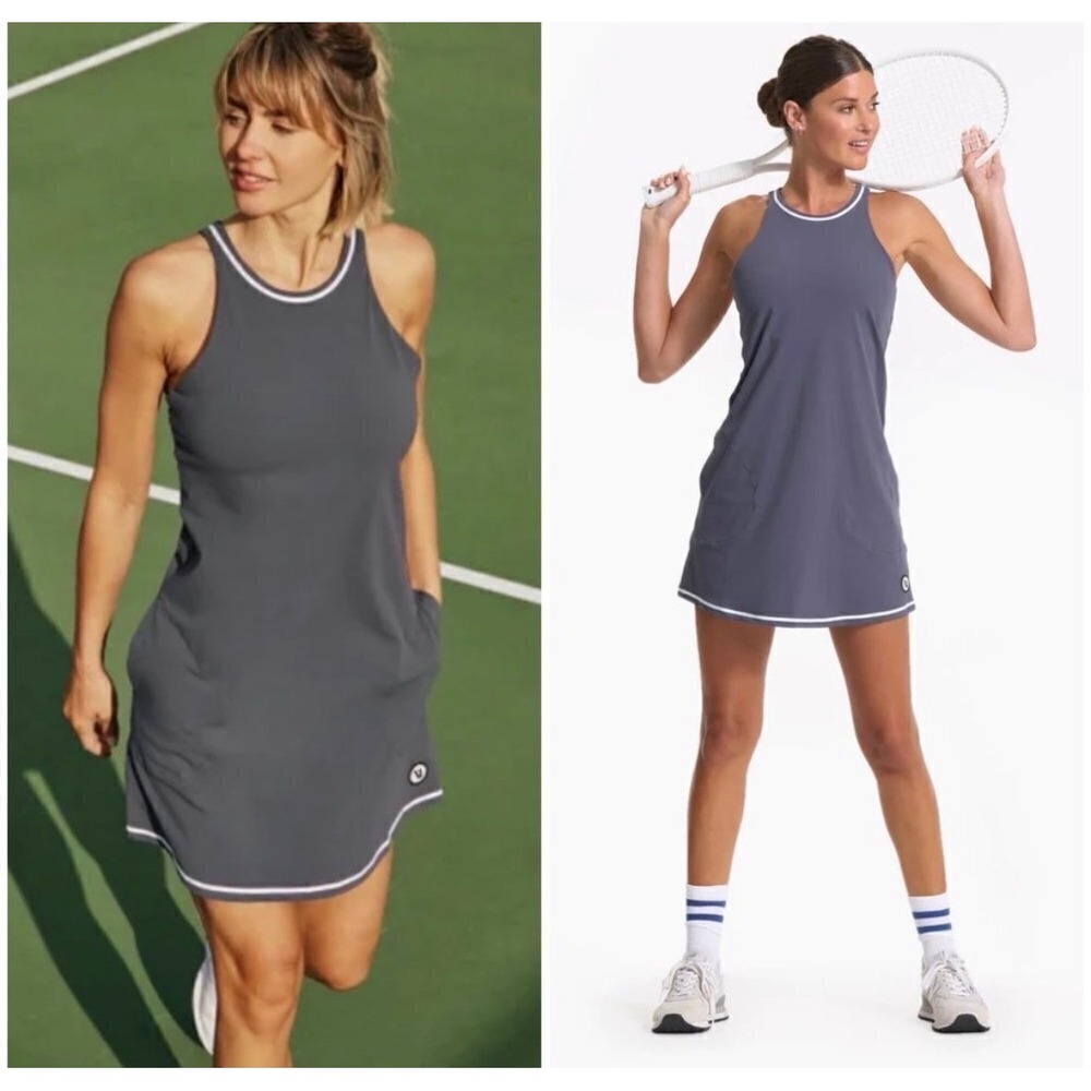 Vuori women's medium volley dress gray tennis pickleball athletic